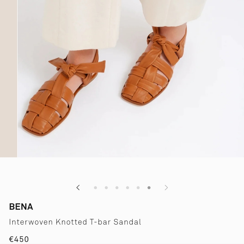 BNIB NWT Hereu Bena sandals in tan - Picture 8 of 9